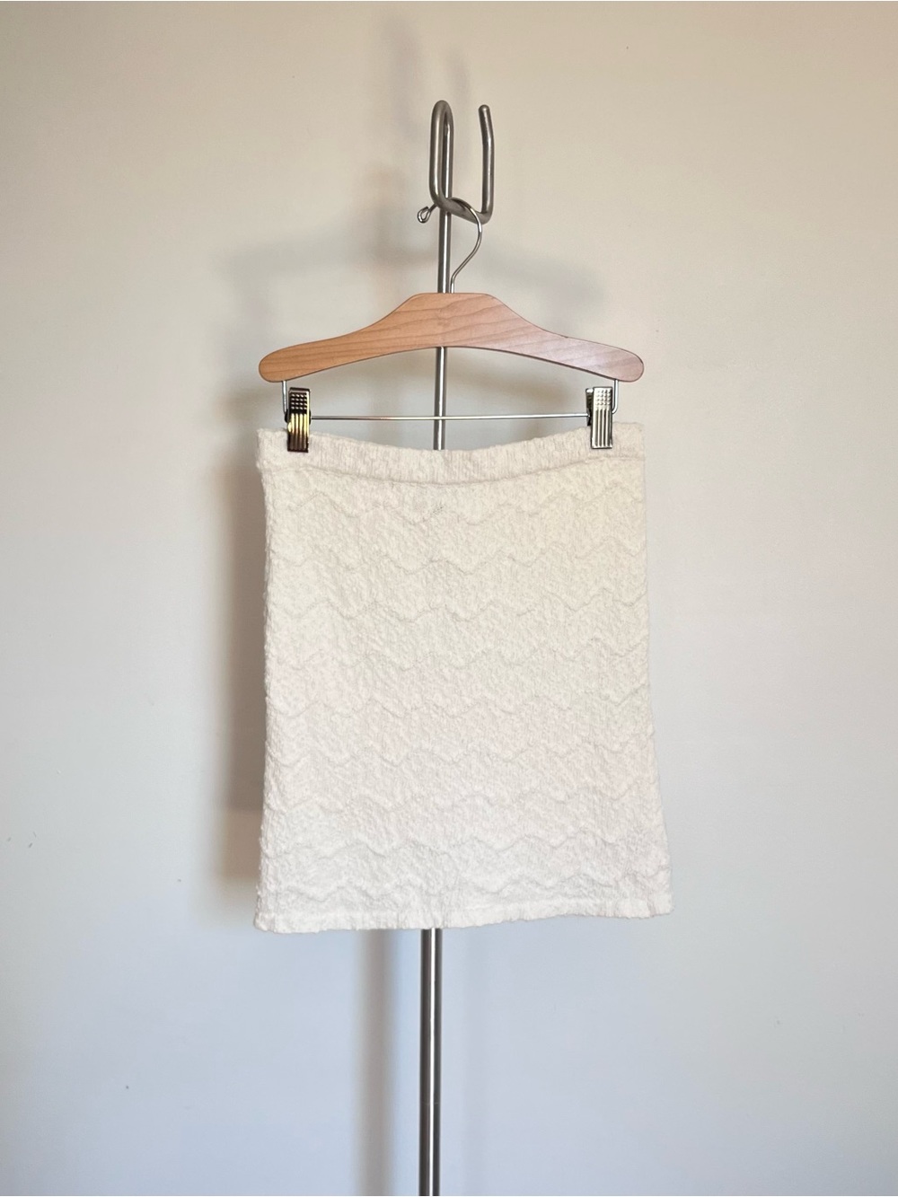 Emory Park Cream Textured Mini Skirt